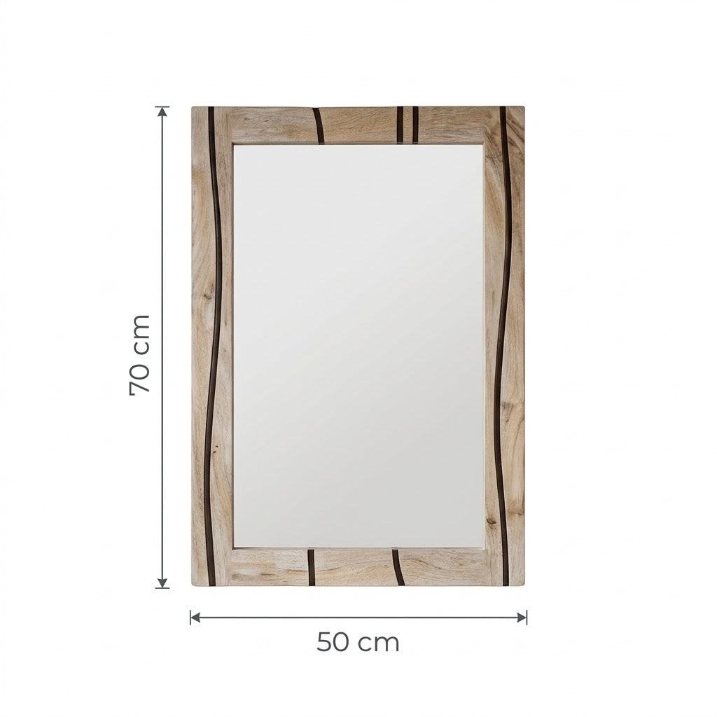Miroir rectangulaire bois