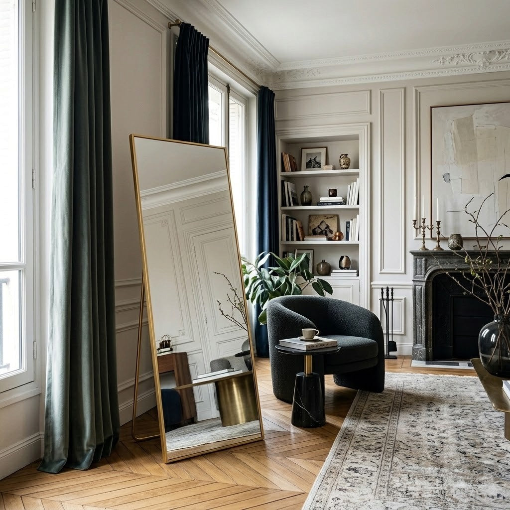 Grand miroir en pied