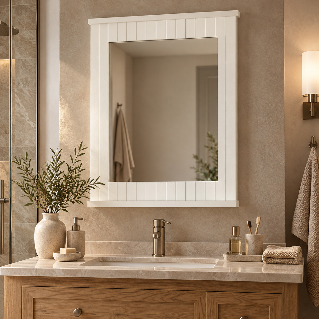 Miroir salle de bain avec etagere