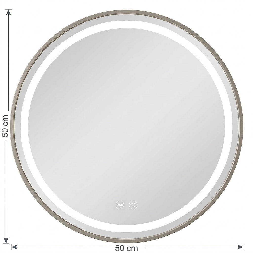 Miroir rond lumineux