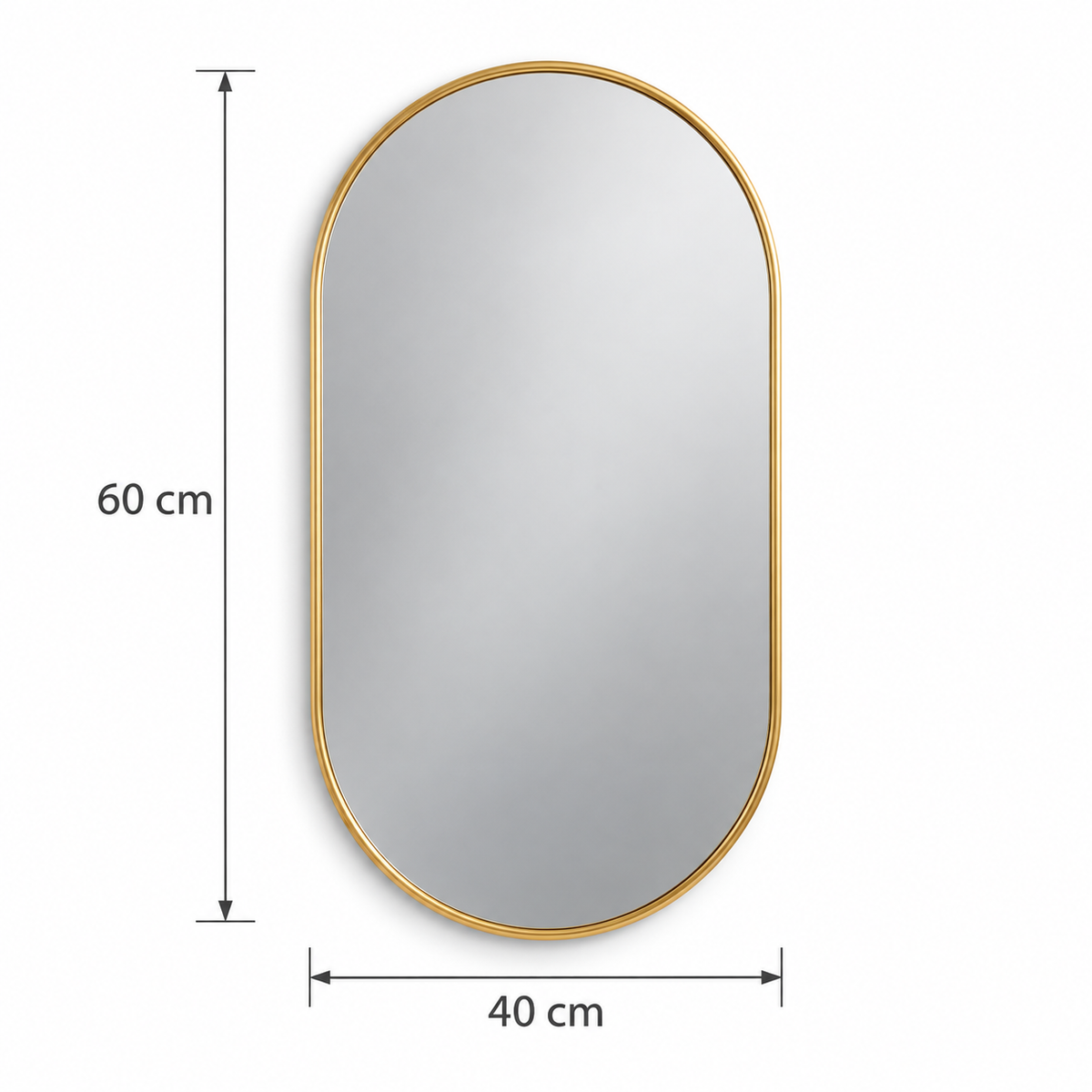 Miroir long ovale