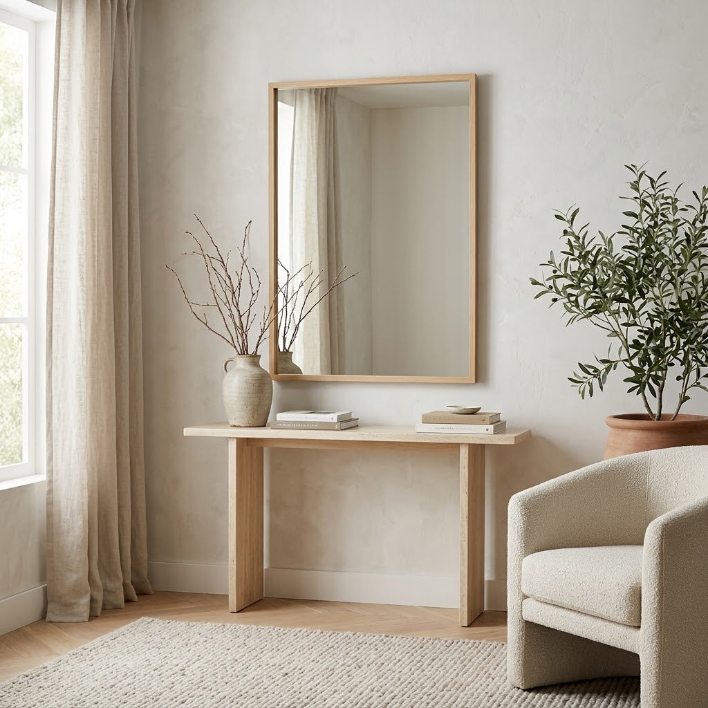 Miroir rectangle doré