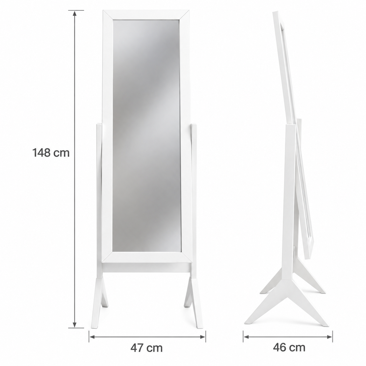 Miroir chambre sur pied