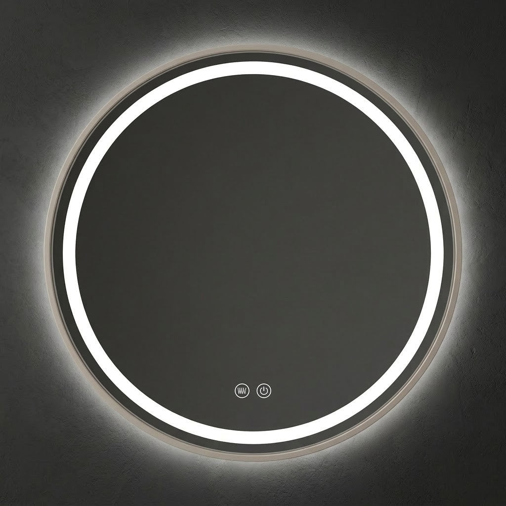 Miroir rond lumineux