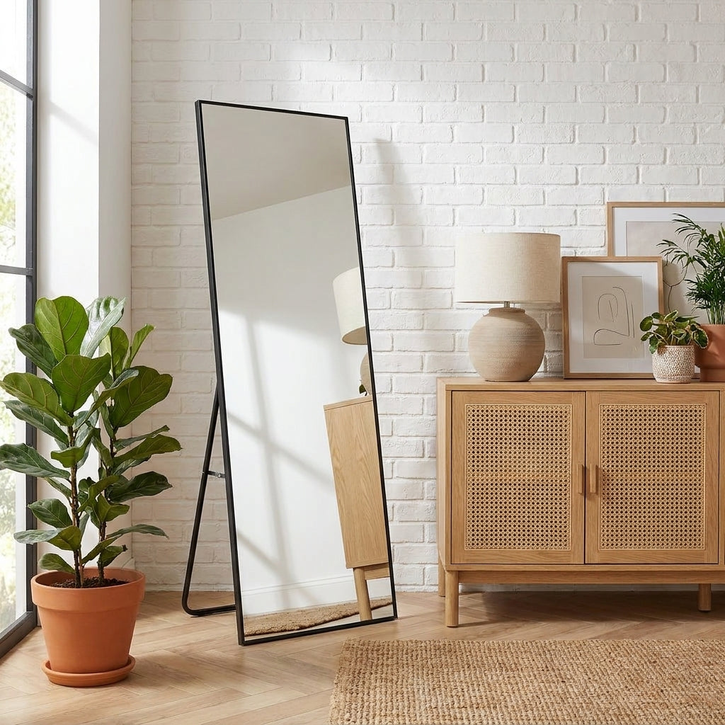 Grand miroir avec pied