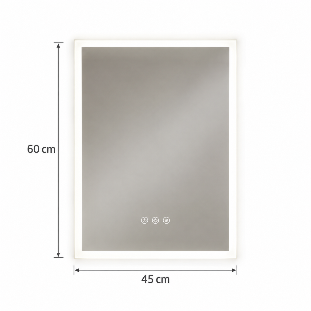 Miroir lumineux rectangulaire