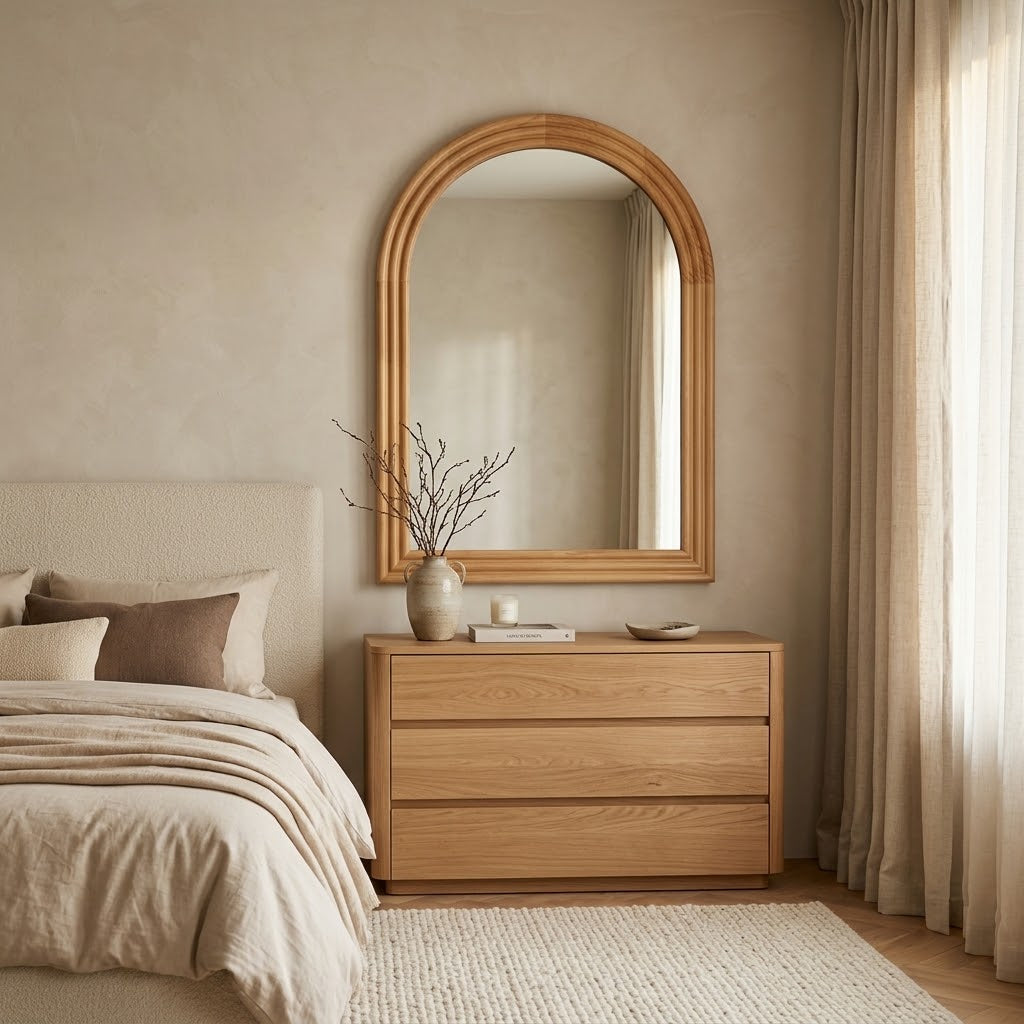 Miroir mural bois