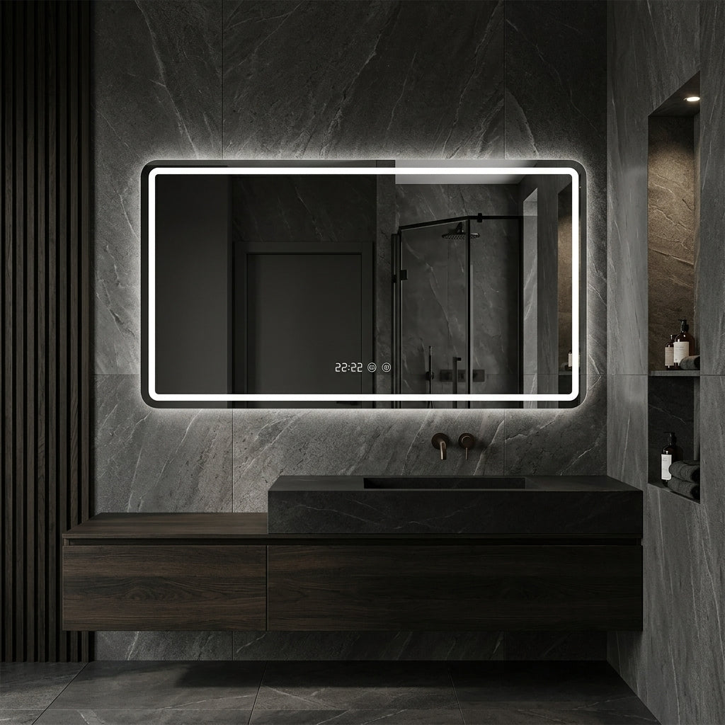 Miroir retro eclairé
