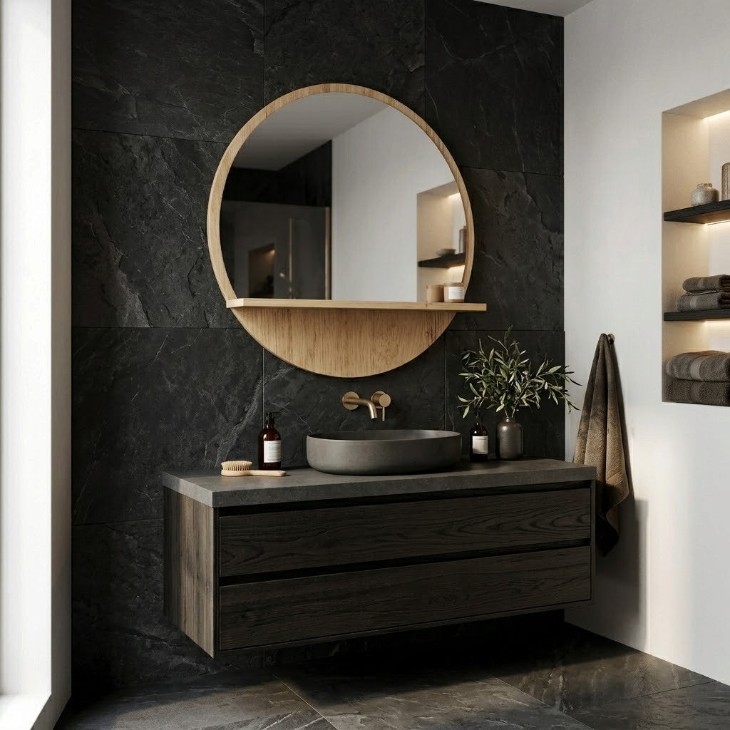Miroir étagère