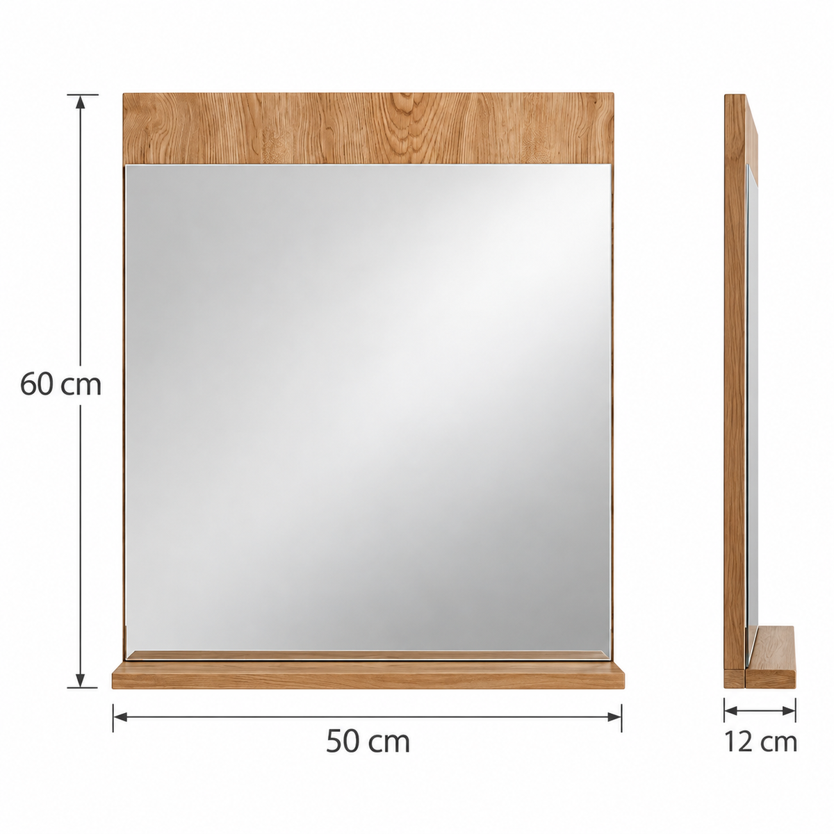 Miroir mural avec etagere