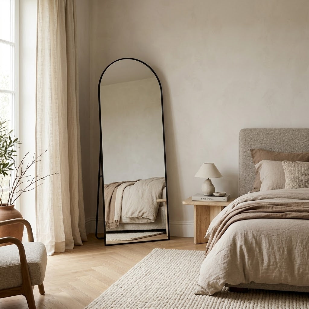 Miroir arrondi en haut
