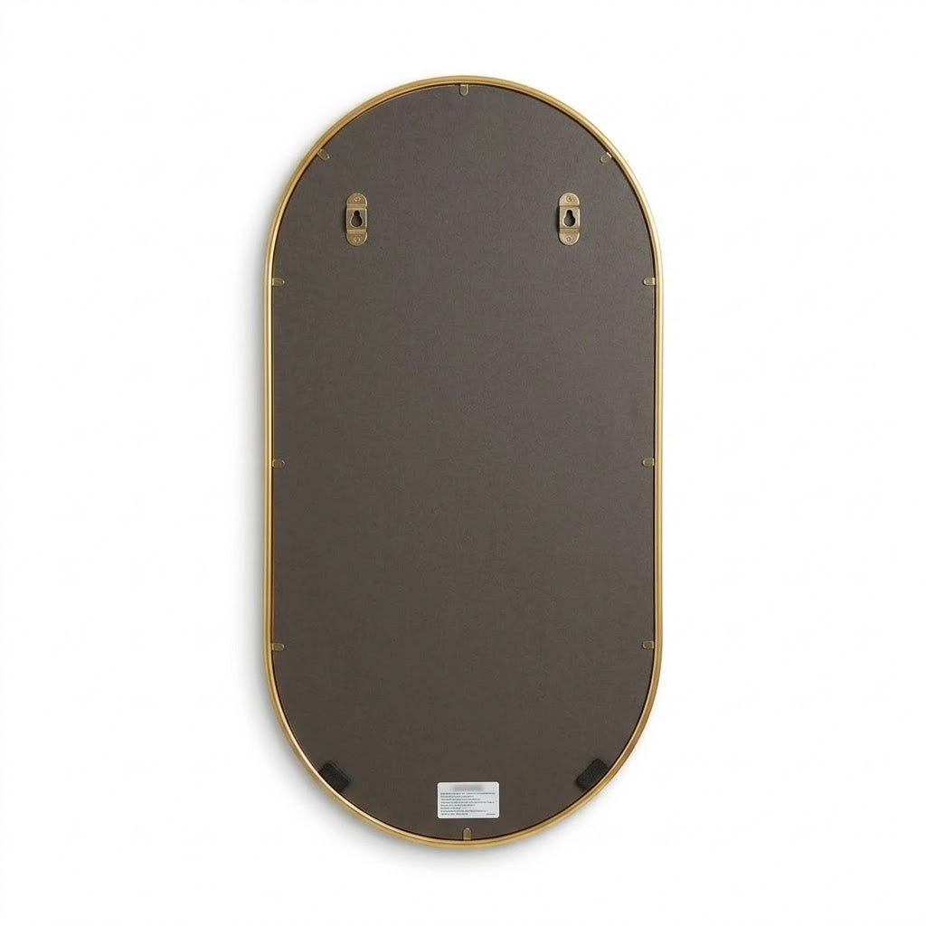 Miroir ovale doré
