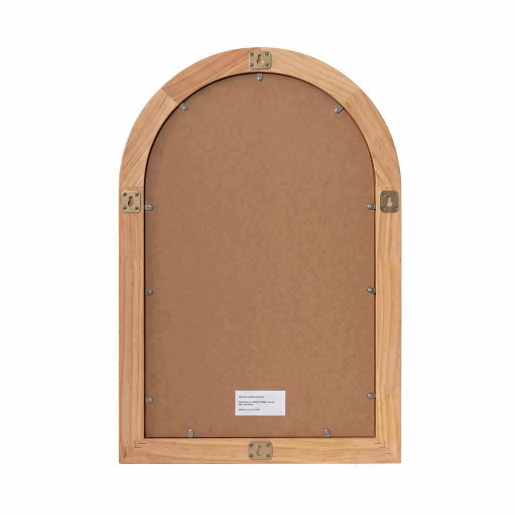 Miroir arche bois