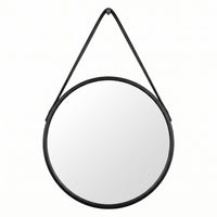 Miroir rond à lanière