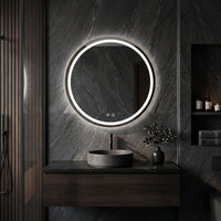 Miroir rond lumineux