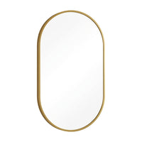 Miroir ovale doré