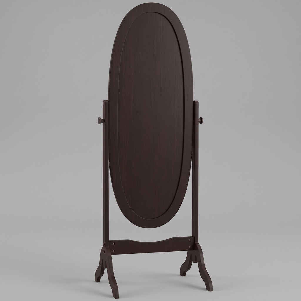 Miroir sur pied ovale
