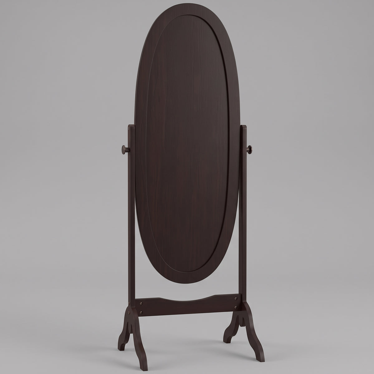 Miroir sur pied ovale