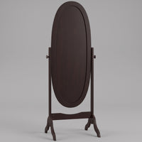 Miroir sur pied ovale