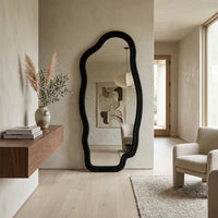 Miroir sur pied ondulé