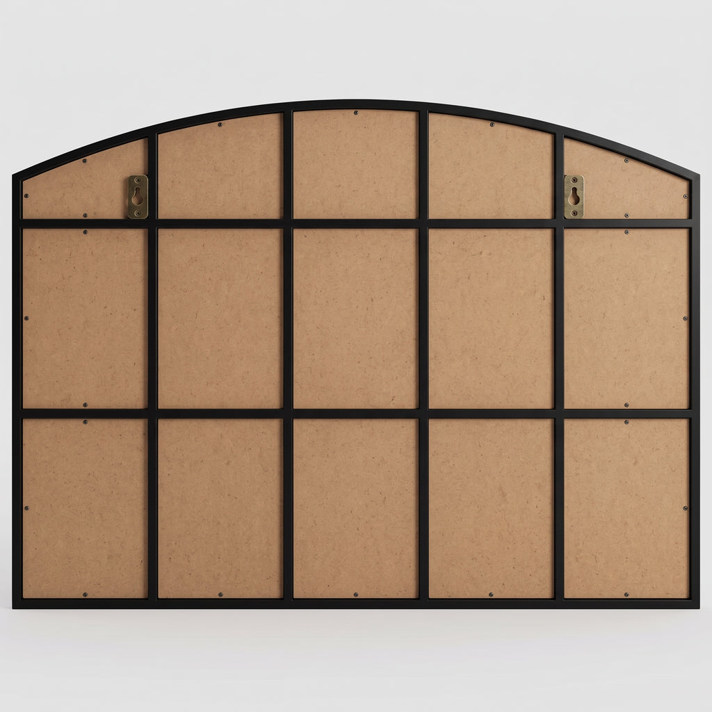Miroir avec cadre en acier