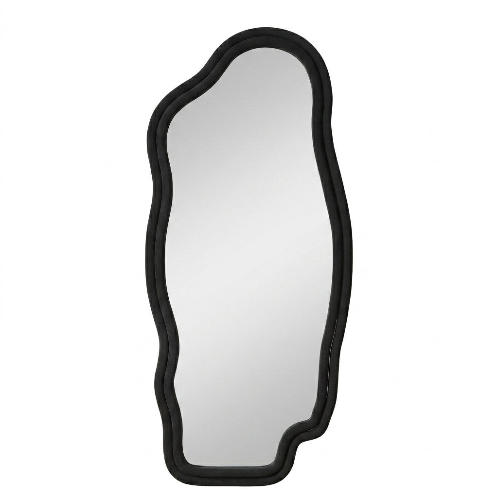 Miroir sur pied ondulé