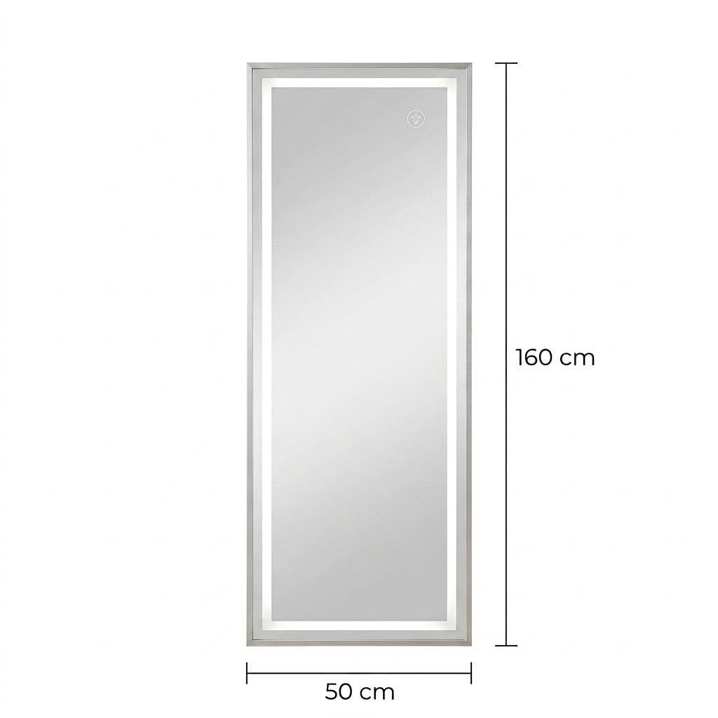 Miroir sur pied LED