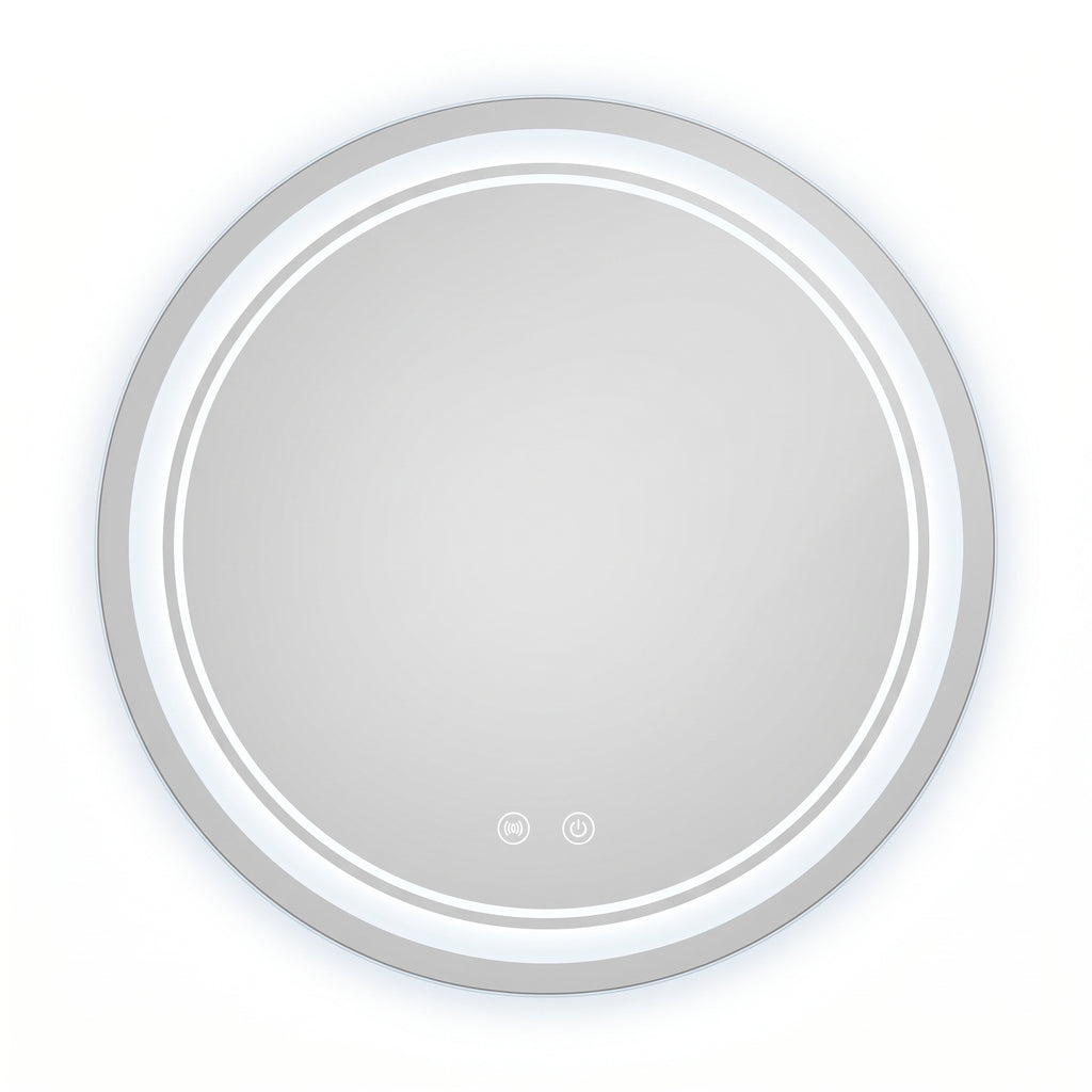 Miroir rond avec led