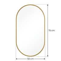 Miroir ovale doré