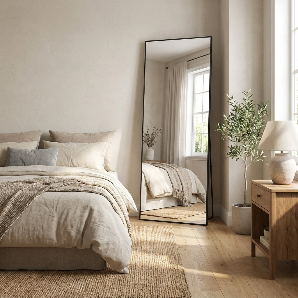 Miroir de chambre sur pied