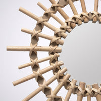 Miroir rond en bois