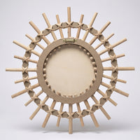 Miroir rond en bois