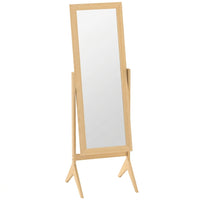 Miroir sur pied en bois