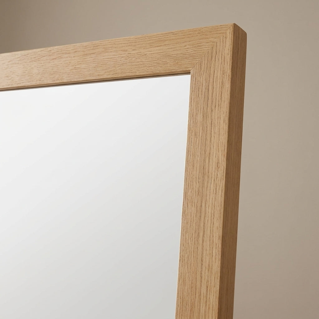 Miroir sur pied en bois