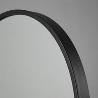 Miroir noir ovale