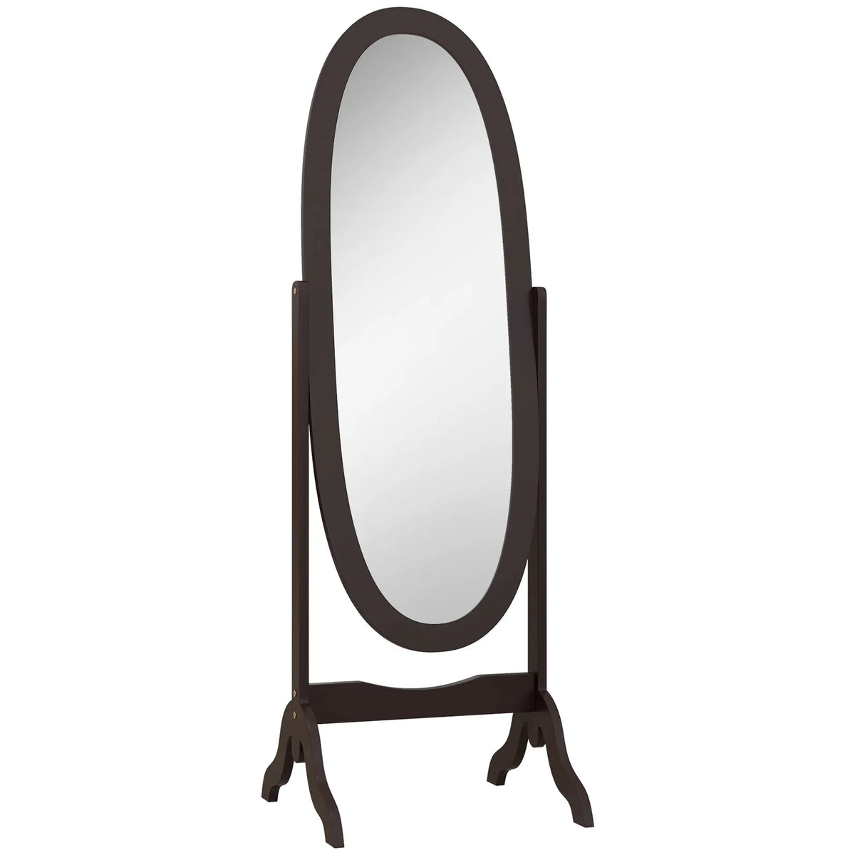 Miroir sur pied ovale