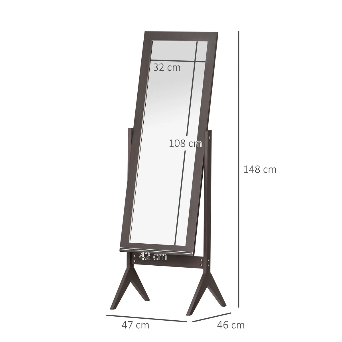 Petit miroir sur pied