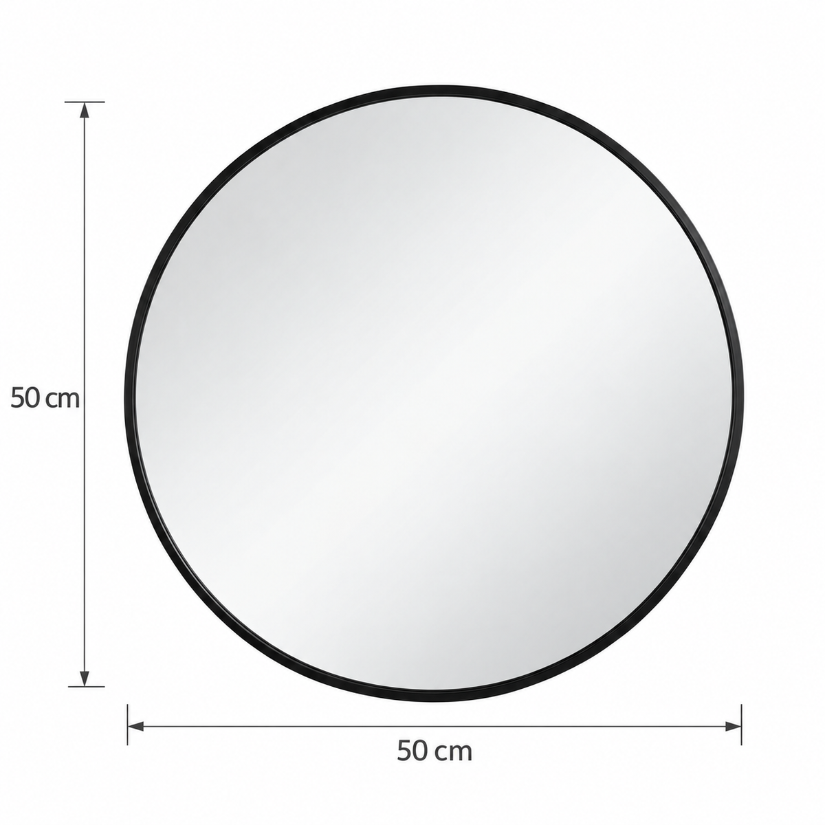 Grand miroir mural rond