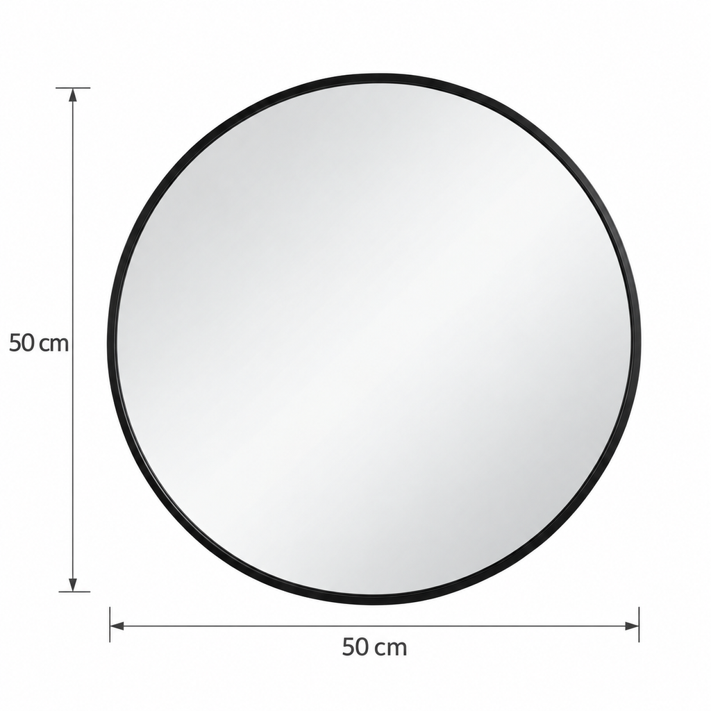 Grand miroir rond design
