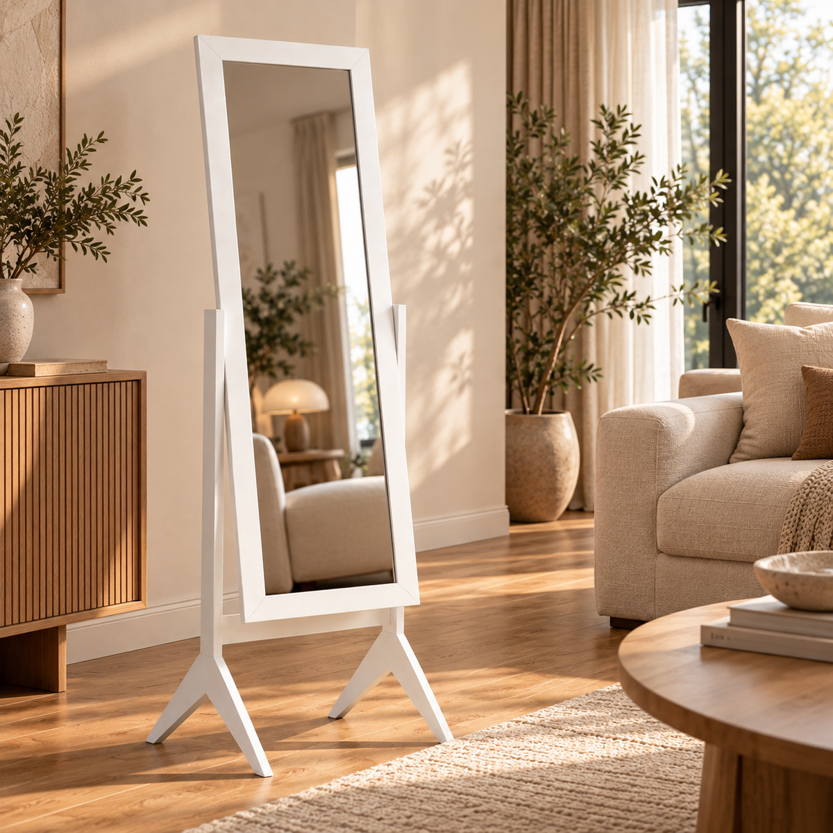 Miroir chambre sur pied