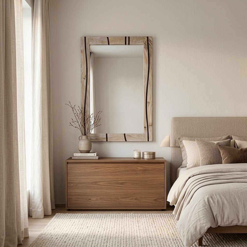 Miroir rectangulaire bois