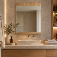 Miroir mural avec etagere