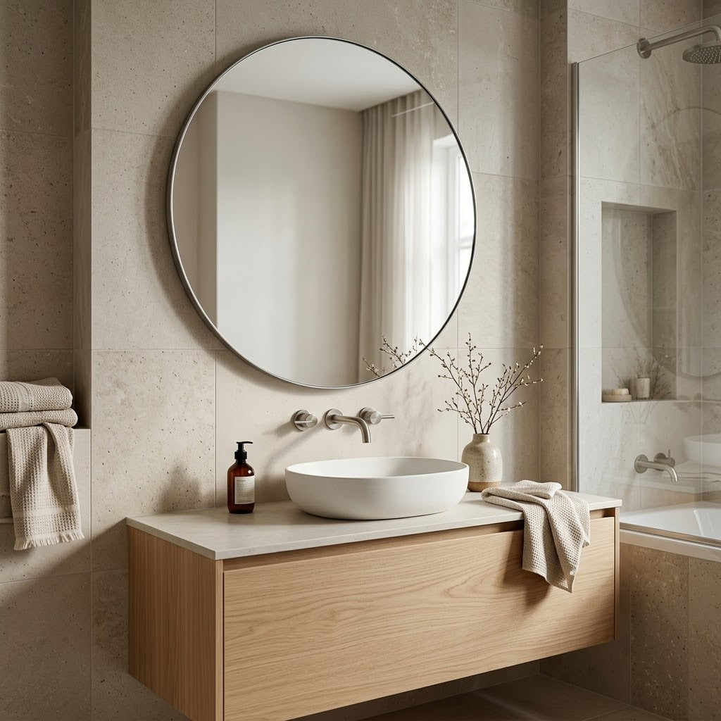 Miroir mural rond