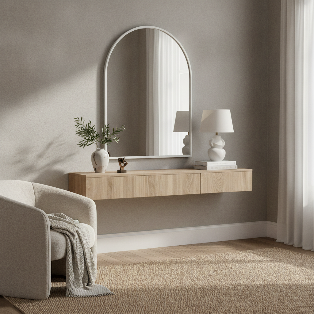 Grand miroir en arche