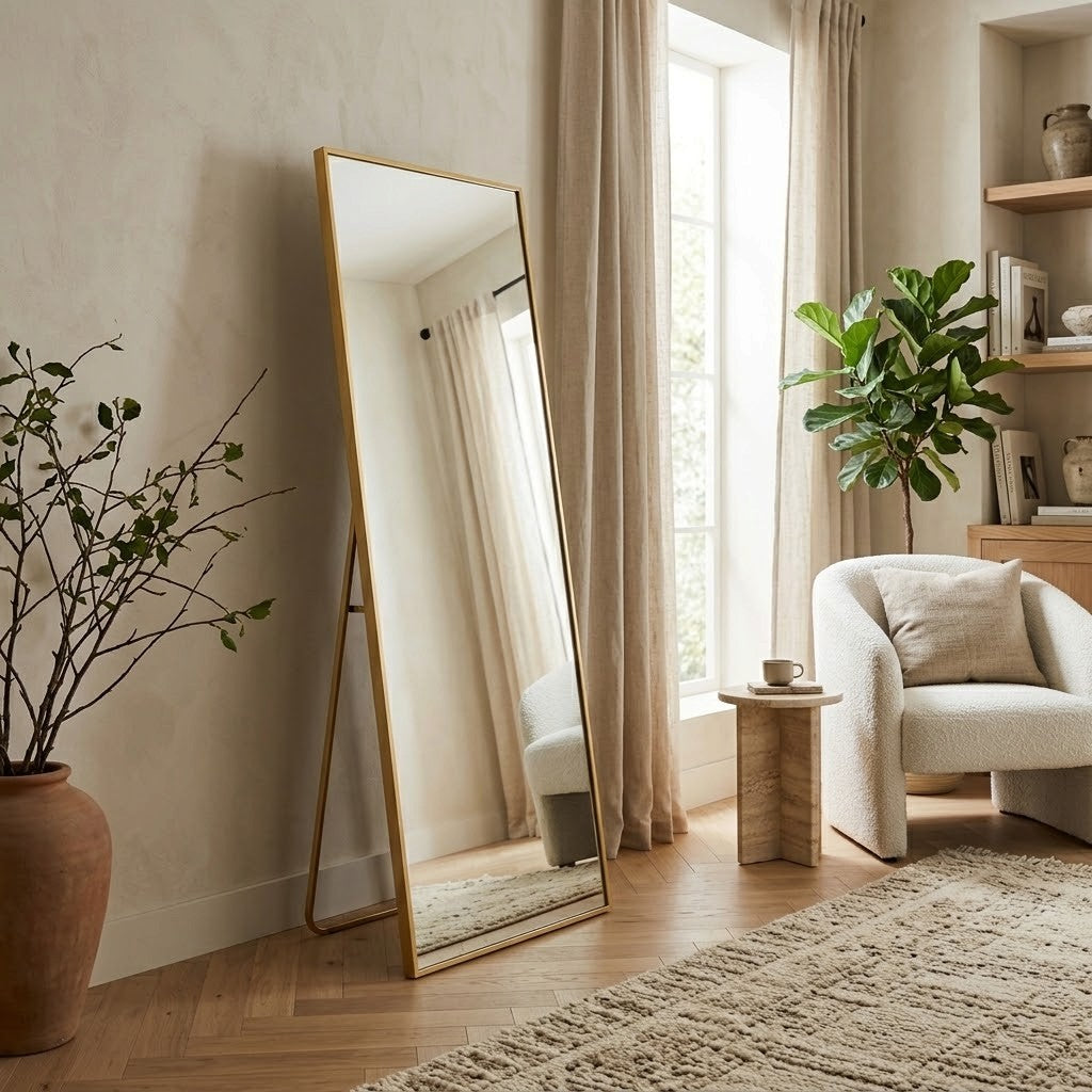 Grand miroir en pied