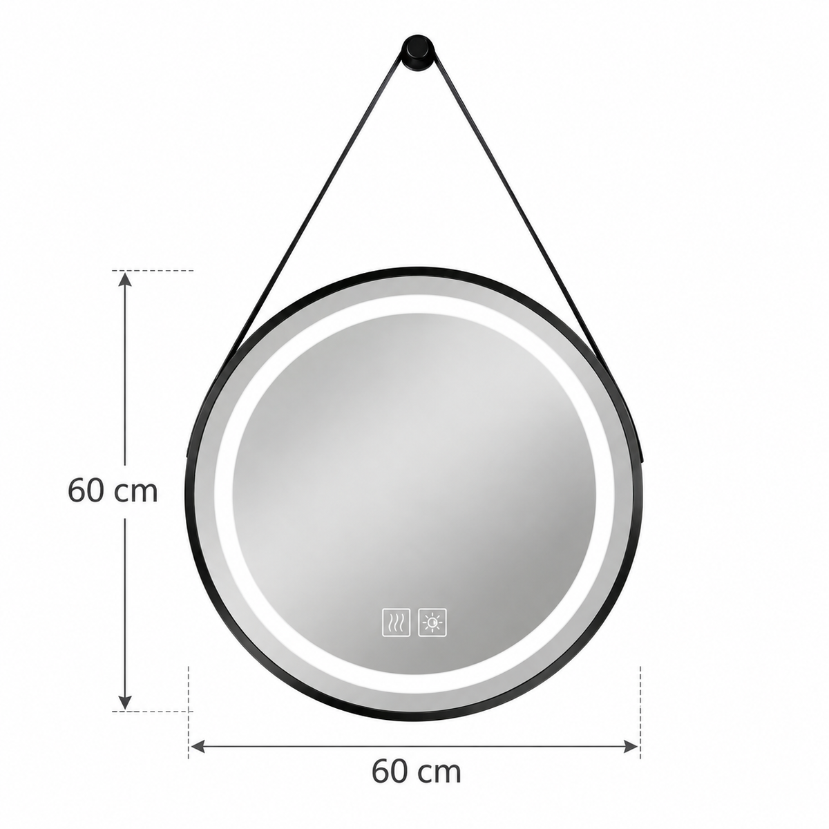 Miroir rond salle de bain lumineux