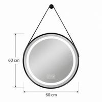 Miroir rond salle de bain lumineux