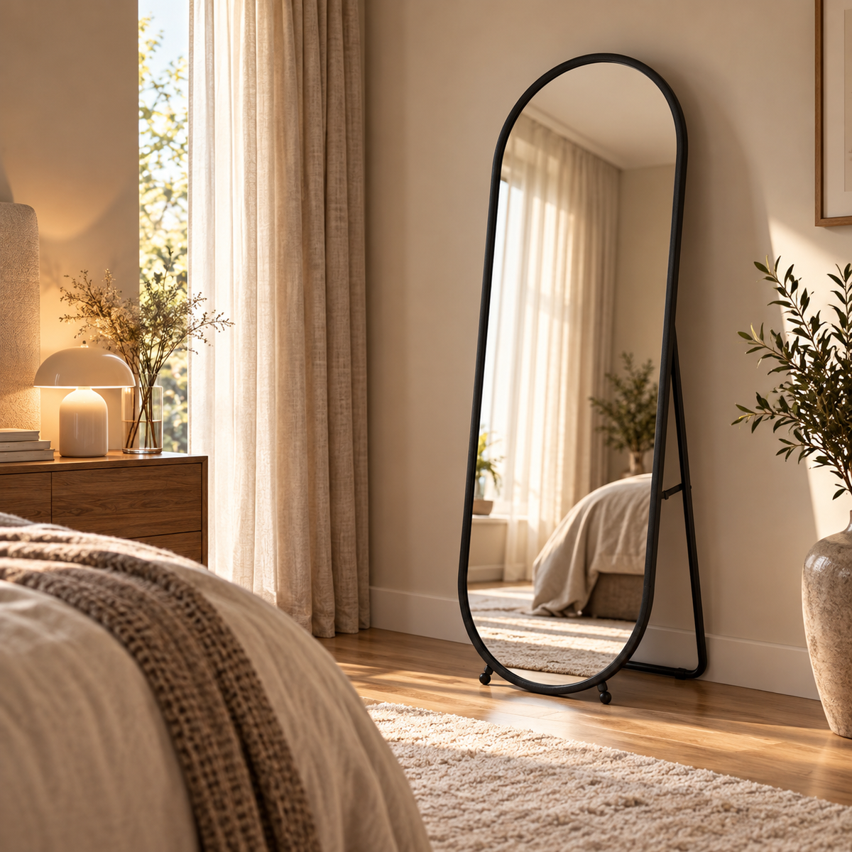 Grand miroir noir