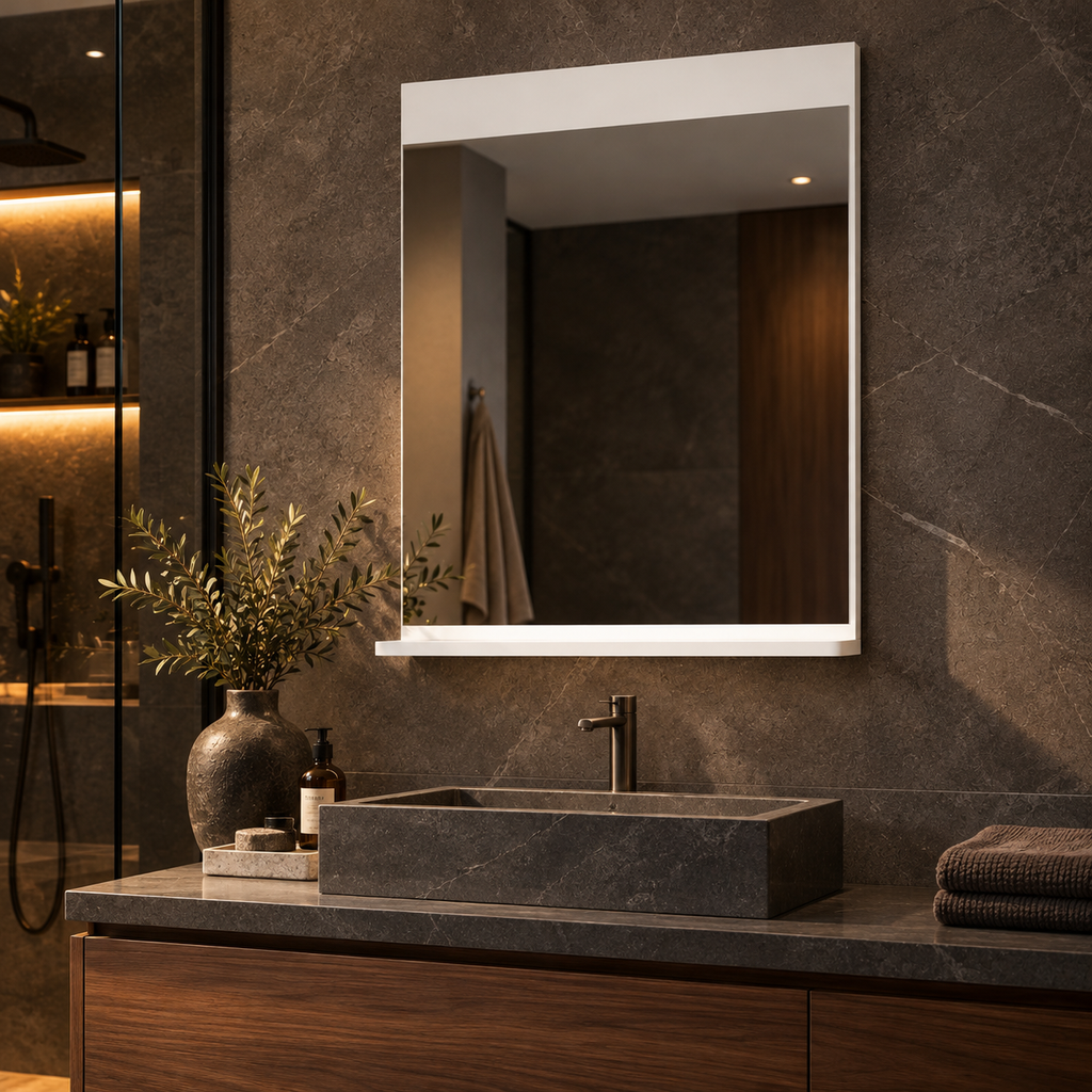 Miroir avec etagere salle de bain