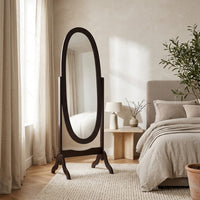 Miroir sur pied ovale